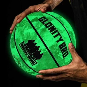 Luminous Green Basketball For Boy Girl,Standard Size  5,6,7 Soft Pu Composite Leather Outdoor Street Glowing Ball Night Use Game